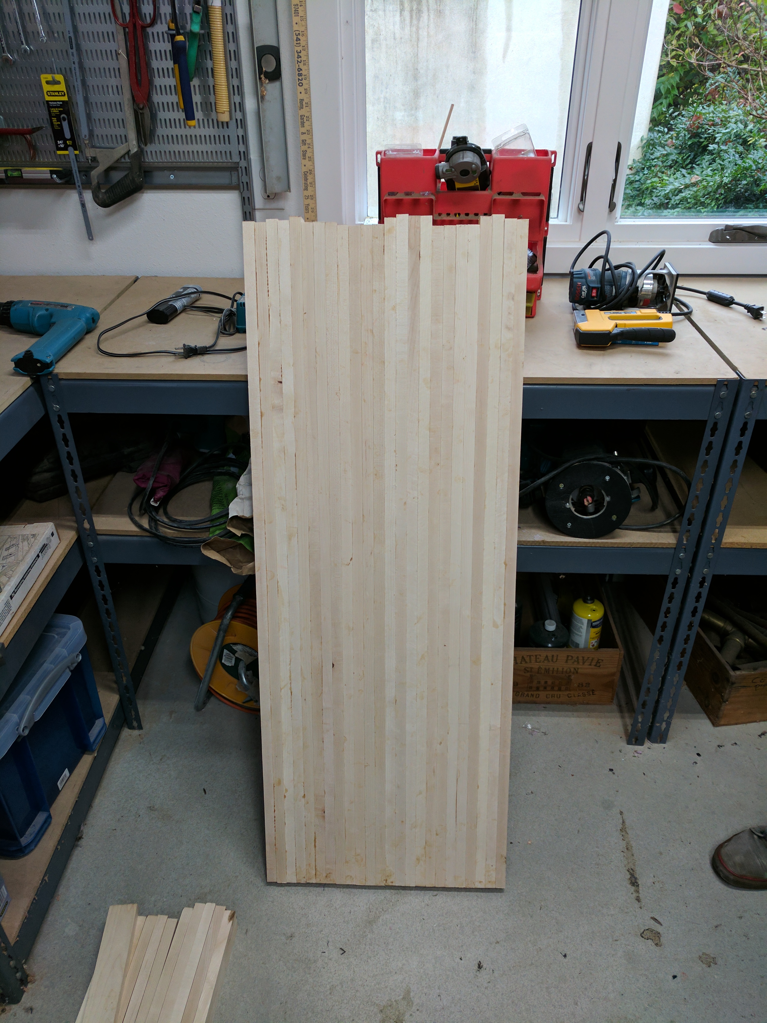 A rough section of the table top